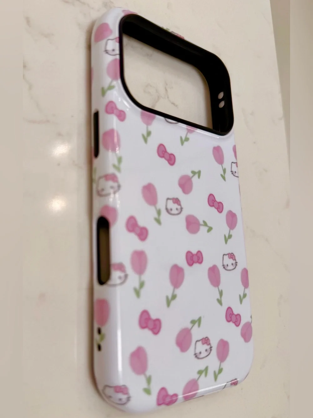 iPhone 17 Pro MagSafe Pink Tulip Hello Kitty Phone Case
